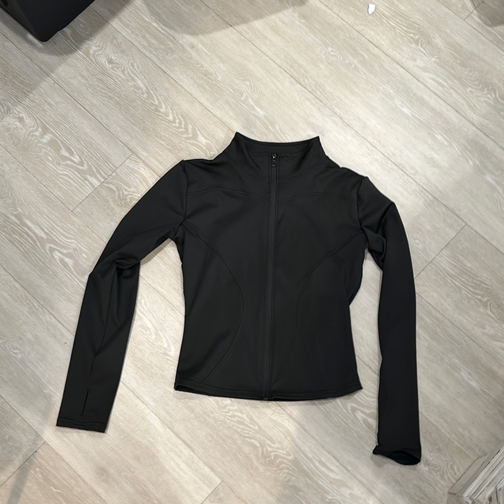 Black Blazer with Long Sleeves and High Neck